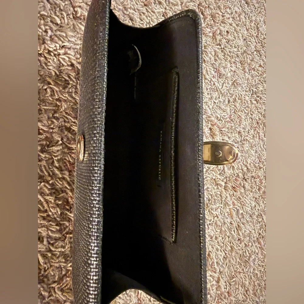 Classic Black Woven Clutch Purse